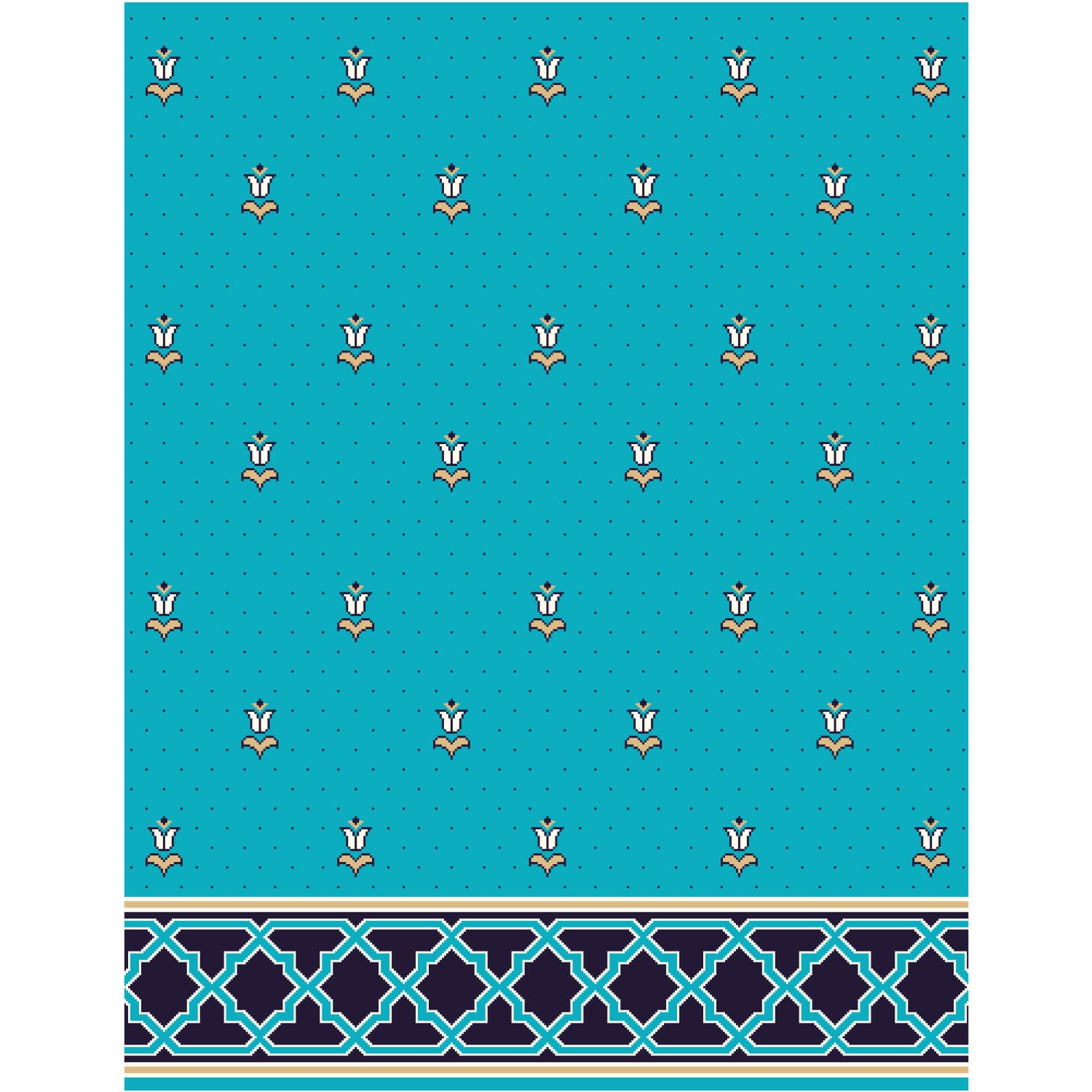 Tavus Halı - CS2032 Wool Mosque Carpet